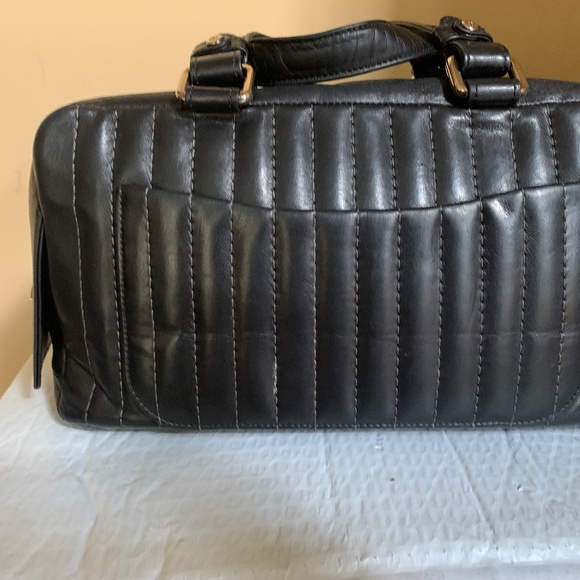 CHANEL Mademoiselle Bowler Bag Black VINTAGE RARE - Picture 4 of 14